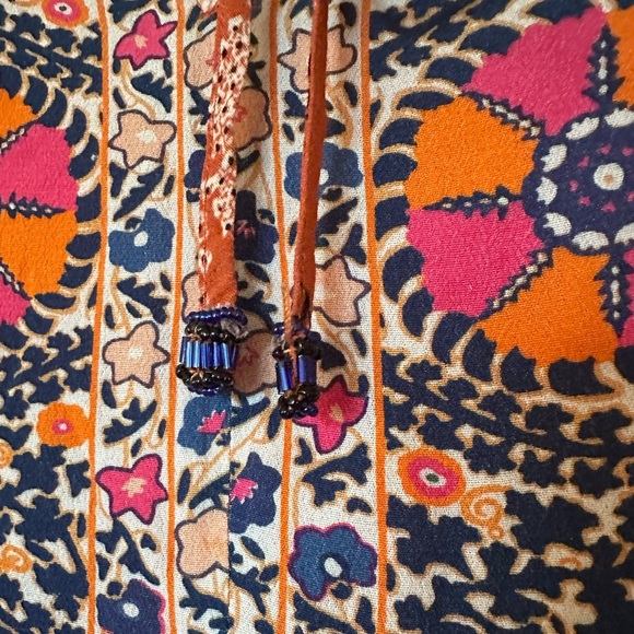 John Mark orange and black tunic Blouse with Relaxed Fit size Large - Picture 7 of 14